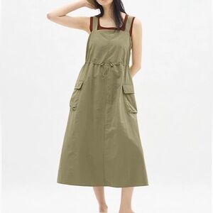GU Tech , Olive Green Jumper Dress